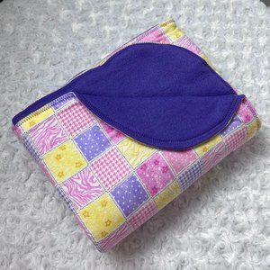 Colorful Squares Baby Blanket Purple